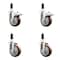 Service Caster 4 Inch 316SS Maroon Poly Swivel 1 Inch Stem Caster Lock Brake SCC, 2PK SS316TTLEX20S414-PPUB-MRN-2-S-2-1 - alternate 3